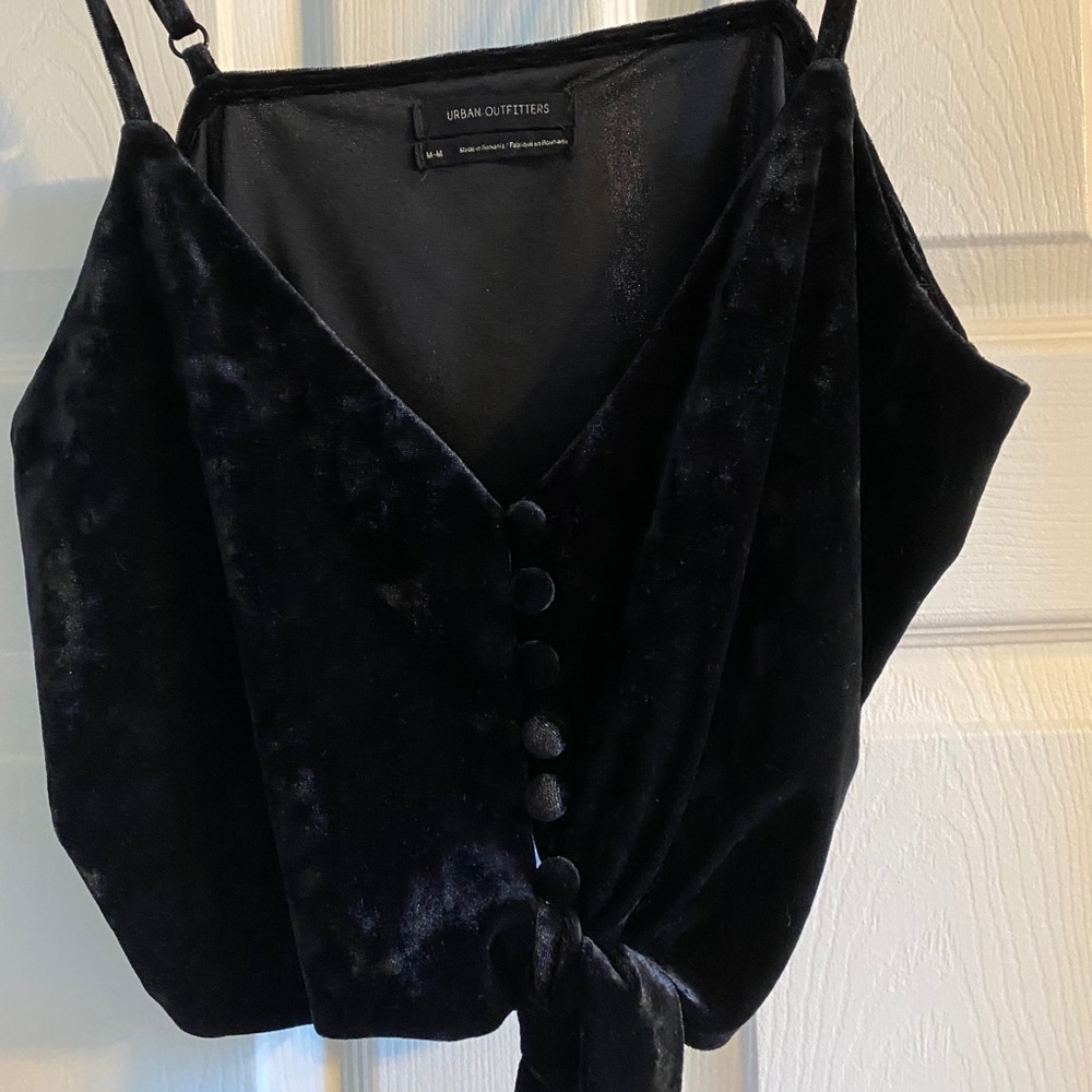 Urban Outfitters velvet black crop